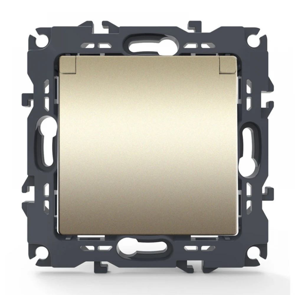 PRIME ΠΡΙΖΑ ΣΟΥΚΟ ΚΑΠΑΚΙ ΑΣΦΑΛΕΙΑΣ 1x2P+E 16A 250VAC IP20 MAT ΣΑΜΠΑΝΙΖΕ - Aca Elec