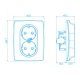 PRIME ΠΡΙΖΑ ΣΟΥΚΟ ΑΣΦΑΛΕΙΑΣ 2x2P+E 16A 250VAC IP20 MAT ΑΝΘΡΑΚΙ - Aca Elec