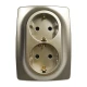 PRIME ΠΡΙΖΑ ΣΟΥΚΟ ΑΣΦΑΛΕΙΑΣ 2x2P+E 16A 250VAC IP20 MAT ΣΑΜΠΑΝΙΖΕ - Aca Elec