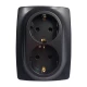 PRIME ΠΡΙΖΑ ΣΟΥΚΟ ΑΣΦΑΛΕΙΑΣ 2x2P+E 16A 250VAC IP20 MAT ΑΝΘΡΑΚΙ - Aca Elec
