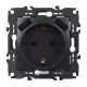 PRIME ΠΡΙΖΑ ΣΟΥΚΟ ΑΣΦΑΛΕΙΑΣ 1x2P+E 16A 250VAC & 2 USB 5VDC 3.1A IP20 MAT ΑΝΘΡΑΚΙ - Aca Elec