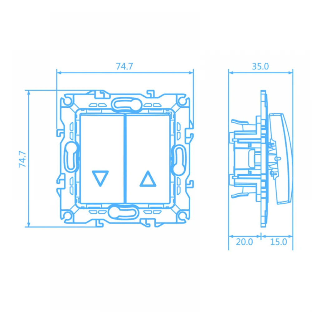 PRIME ΔΙΑΚΟΠΤΗΣ ΡΟΛΩΝ ΜΕ ΚΛΙΠ 1-1P 10AX 250VAC IP20 MAT ΑΝΘΡΑΚΙ - Aca Elec