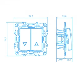 PRIME ΔΙΑΚΟΠΤΗΣ ΡΟΛΩΝ ΜΕ ΚΛΙΠ 1-1P 10AX 250VAC IP20 MAT ΑΝΘΡΑΚΙ - Aca Elec