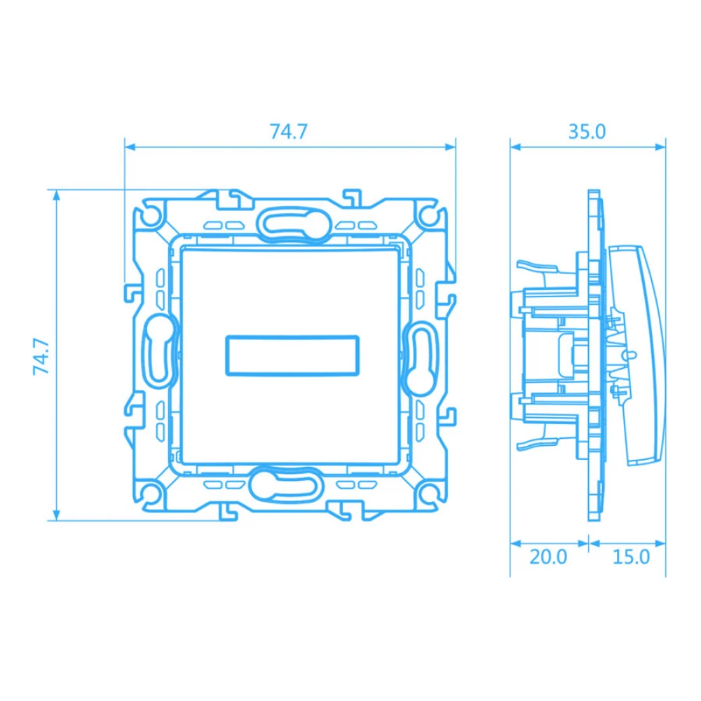 PRIME ΜΠΟΥΤΟΝ ΕΠΙΓΡΑΦΗΣ & LED ΛΥΧΝΙΑ (12VAC) ΜΕ ΚΛΙΠ 1P 10A 250VAC IP20 MAT ΑΝΘΡΑΚΙ - Aca Elec