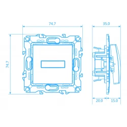 PRIME ΜΠΟΥΤΟΝ ΕΠΙΓΡΑΦΗΣ & LED ΛΥΧΝΙΑ (12VAC) ΜΕ ΚΛΙΠ 1P 10A 250VAC IP20 MAT ΑΝΘΡΑΚΙ - Aca Elec