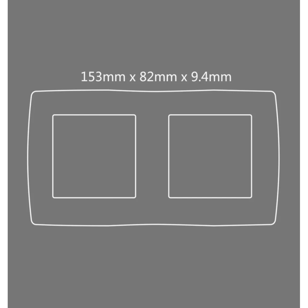 PRIME ΠΛΑΙΣΙΟ 2 ΘΕΣΕΩΝ IP20 MAT ΑΝΘΡΑΚΙ - Aca Elec