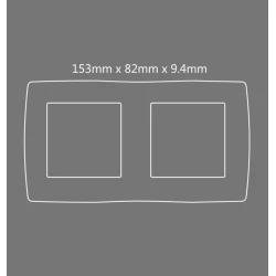PRIME ΠΛΑΙΣΙΟ 2 ΘΕΣΕΩΝ IP20 MAT ΑΝΘΡΑΚΙ - Aca Elec