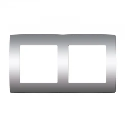 PRIME ΠΛΑΙΣΙΟ 2 ΘΕΣΕΩΝ IP20 MAT ΑΛΟΥΜΙΝΙΟ - Aca Elec