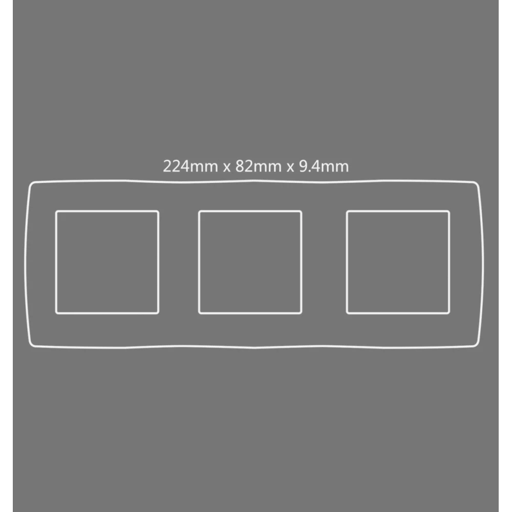 PRIME ΠΛΑΙΣΙΟ 3 ΘΕΣΕΩΝ IP20 MAT ΑΝΘΡΑΚΙ - Aca Elec