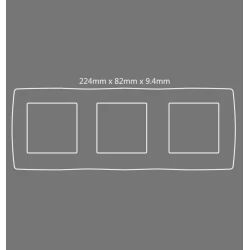 PRIME ΠΛΑΙΣΙΟ 3 ΘΕΣΕΩΝ IP20 MAT ΑΝΘΡΑΚΙ - Aca Elec