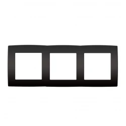 PRIME ΠΛΑΙΣΙΟ 3 ΘΕΣΕΩΝ IP20 MAT ΑΝΘΡΑΚΙ - Aca Elec