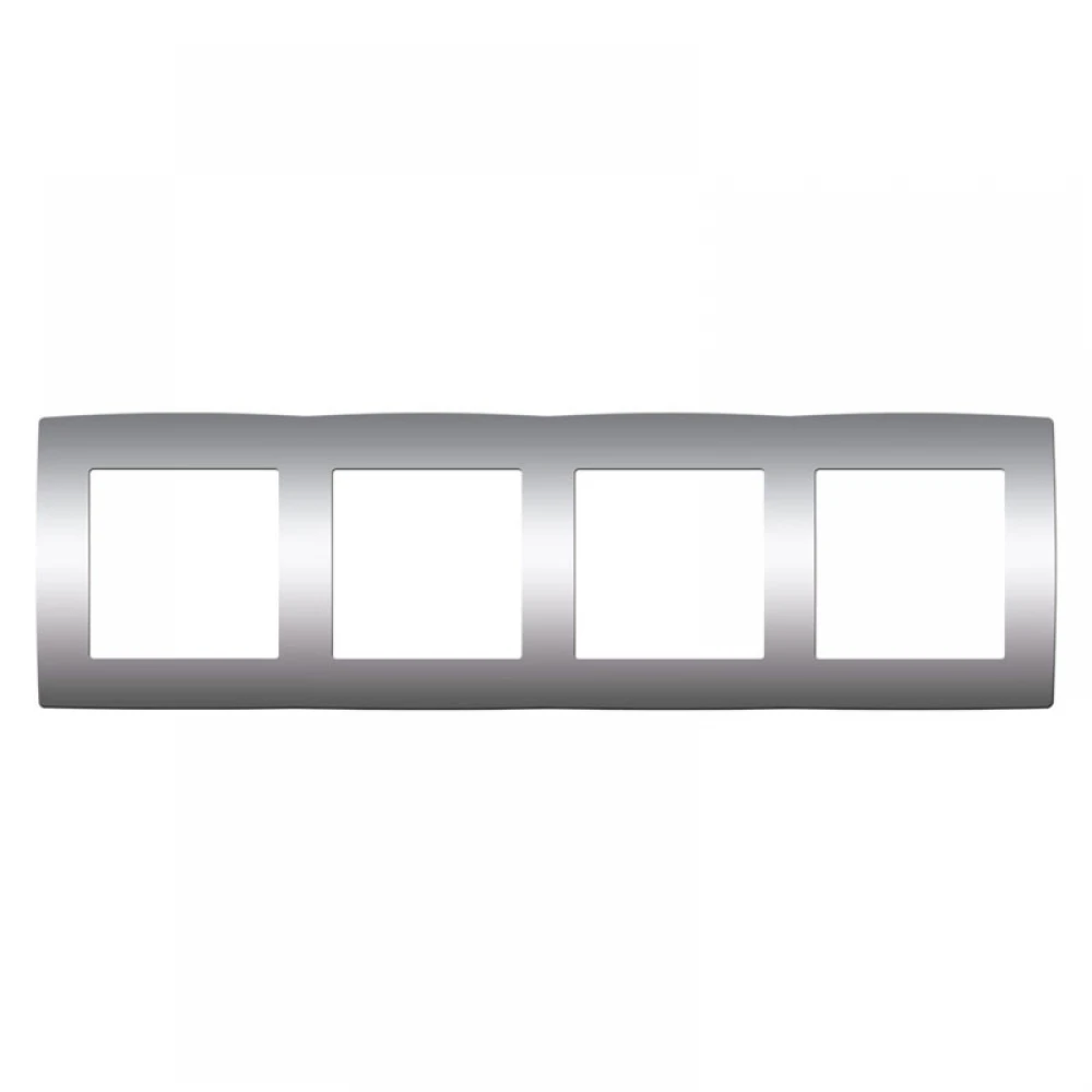 PRIME ΠΛΑΙΣΙΟ 4 ΘΕΣΕΩΝ IP20 MAT ΑΛΟΥΜΙΝΙΟ - Aca Elec