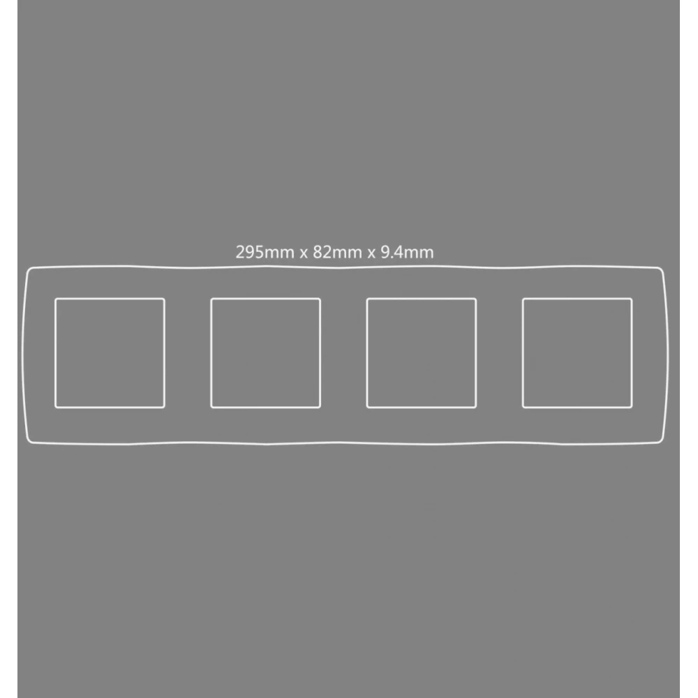 PRIME ΠΛΑΙΣΙΟ 4 ΘΕΣΕΩΝ IP20 MAT ΣΑΜΠΑΝΙΖΕ - Aca Elec