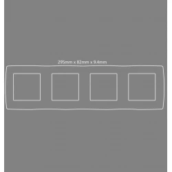PRIME ΠΛΑΙΣΙΟ 4 ΘΕΣΕΩΝ IP20 MAT ΑΝΘΡΑΚΙ - Aca Elec