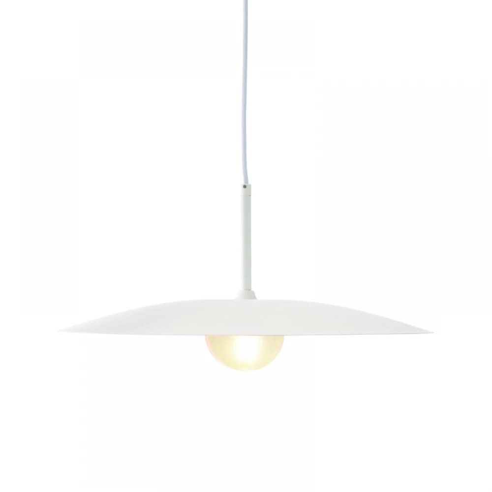 Κρεμαστό Φωτιστικό Μεταλλικό Με Γυαλί Αμμοβολή Λευκό 1x G9 AFINAR - Aca Decor