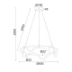 LED Κρεμαστό Φωτιστικό Μεταλλικό Μαύρο D60cm 36W KYMA - Aca Decor