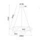 LED Κρεμαστό Φωτιστικό Μεταλλικό Μαύρο D80cm 60W KYMA - Aca Decor