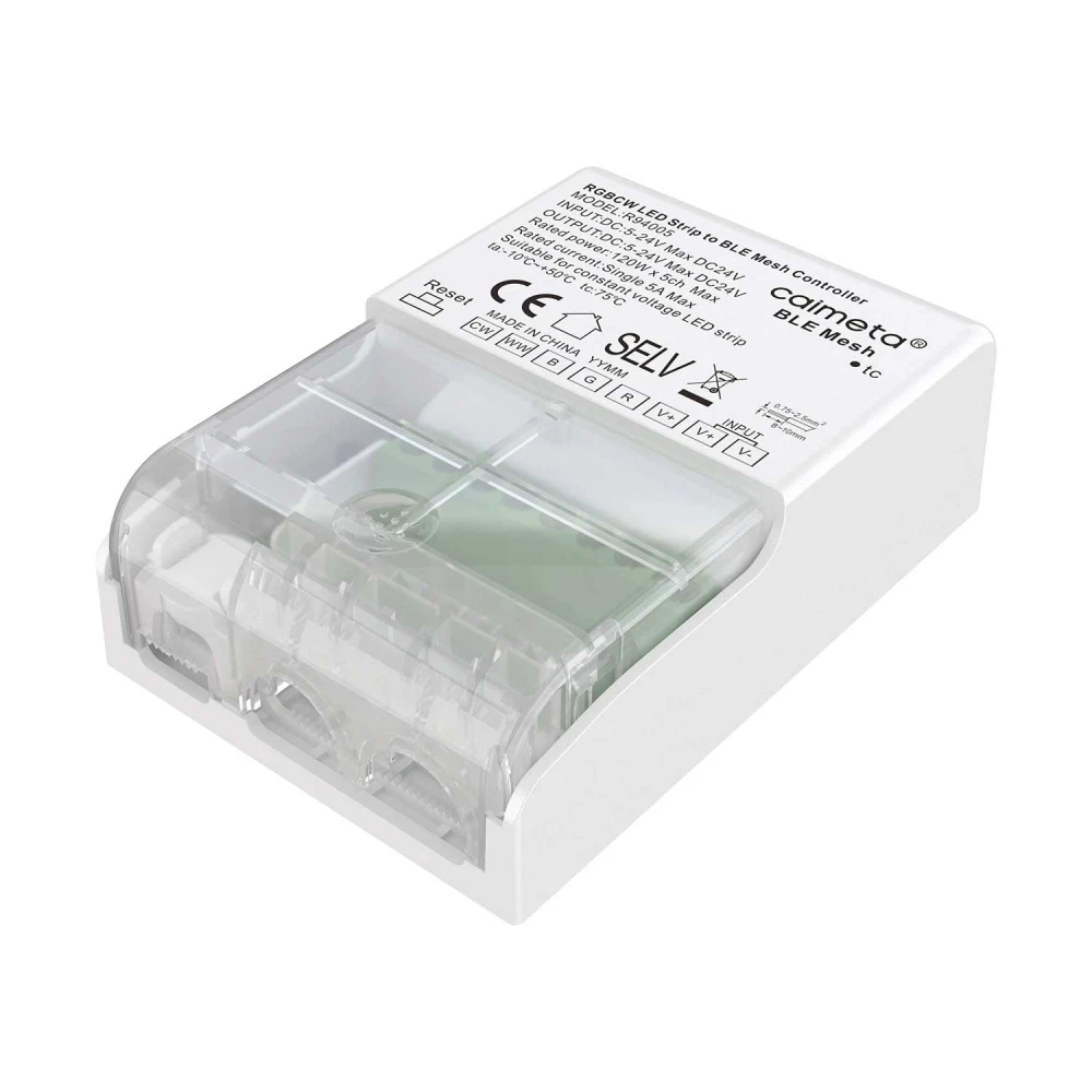 CAIMETA ΕΛΕΓΚΤΗΣ BLUETOOTH ΓΙΑ ΤΑΙΝΙΑ LED RGBCW ΛΕΥΚΟΣ 5YRS 86x52x30mm ACA