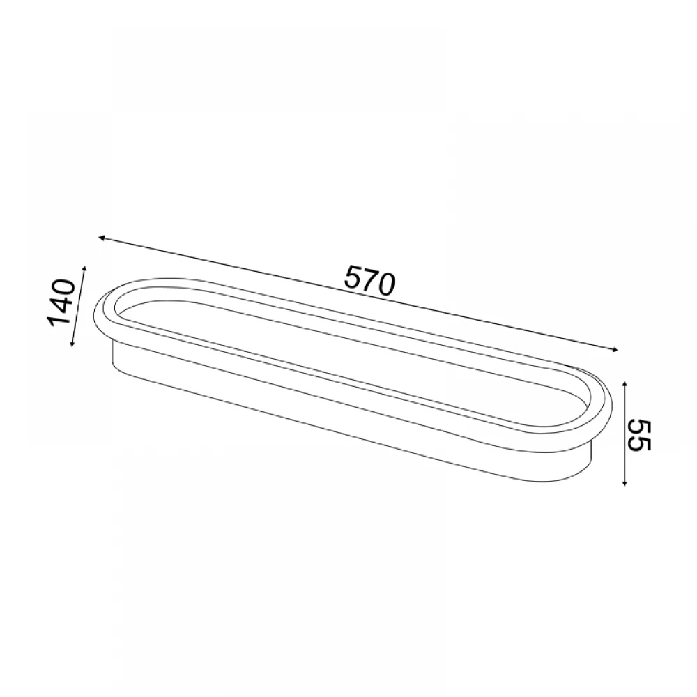 ΟΡΟΦΗΣ Φ/Σ LED 33W DIM CCT 3300LM SOLO ΜΕΤΑΛΛΙΚΟ ΛΕΥΚΟ IP20 57X14X6CM - ACA