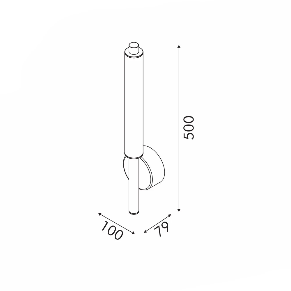 MYSTIQUE-ΦΩΤΙΣΤΙΚΟ ΕΠΙΤΟΙΧΟ ΧΡΥΣΟ ΑΛΟΥΜΙΝΙΟ LED SMD 11W CCT 660LM IP20 100X79X500MM ACA