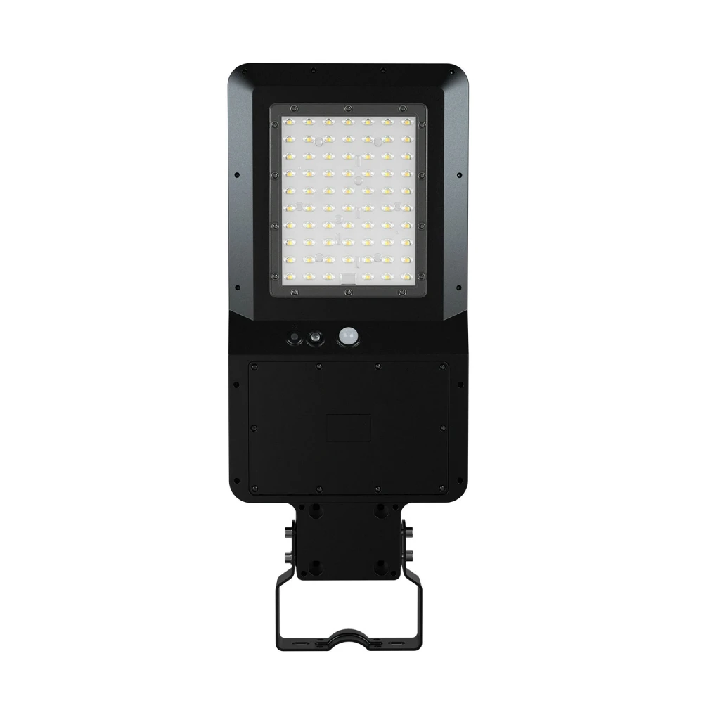 ΗΛΙΑΚΟ ΦΩΤΙΣΤΙΚΟ ΟΔΙΚΟΥ ΔΙΚΤΥΟΥ LED SMD ACA ORVAN40CCT ΜΑΥΡΟ 40W 3000K/4000K/6500K 6000LM 3CCT PIR IP65 - ACA