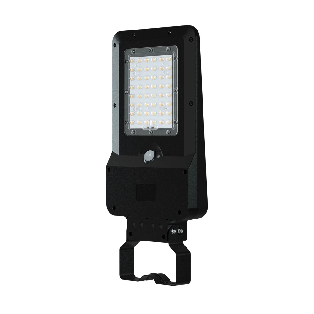 ΗΛΙΑΚΟ ΦΩΤΙΣΤΙΚΟ ΟΔΙΚΟΥ ΔΙΚΤΥΟΥ LED SMD ACA ORVEL12CCT ΜΑΥΡΟ 12W 3000K/4000K/6500K 1900LM 3CCT PIR IP65