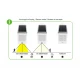 SOLAR SENSOR SMD LED WALL BLACK 2W 200Lm 4000K IP65 120° ACA