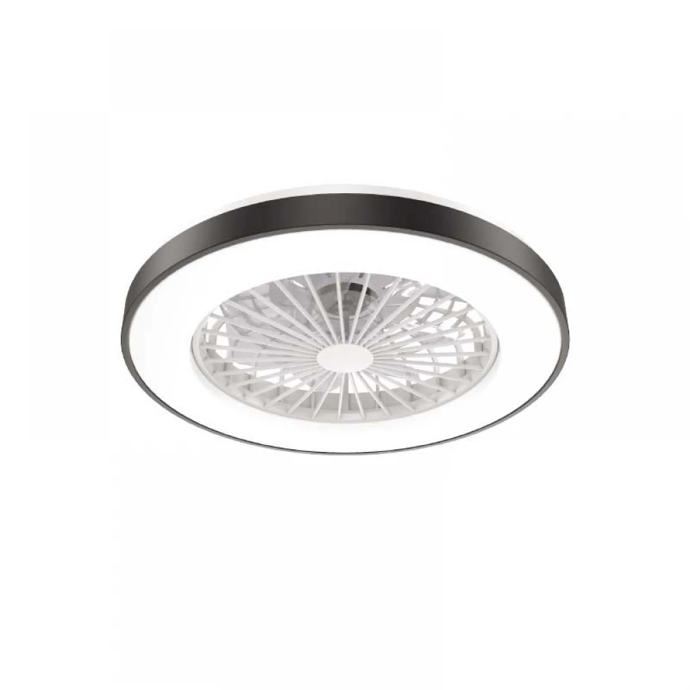 ΑΝΕΜΙΣΤΗΡΑΣ ΟΡΟΦΗΣ ΠΛΑΦΟΝΙΕΡΑ ΜΑΥΡΗ DIMMABLE DC22W Φ50 7 ΔΙΑΦΑΝH ABS ΠΤΕΡΥΓΙΑ ΤΗΛΕΧΕΙΡΙΣΤΗΡΙΟ ACA