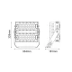 LED HIGH POWER FLOOD LUMINAIRE 240W, 37200LM, 5000K, 60°, 230V AC , IP66, IK10 - ACA