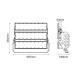 LED HIGH POWER FLOOD LUMINAIRE 720W, 111600LM, 5000K, 60°, 230V AC, IP65, IK10 ACA