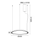 ΚΡΕΜΑΣΤΟ Φ/Σ LED 33W CCT 3000LM HARMONY ΜΑΥΡΟ ΑΛΟΥΜΙΝΙΟ IP20 D42XH120CM ACA