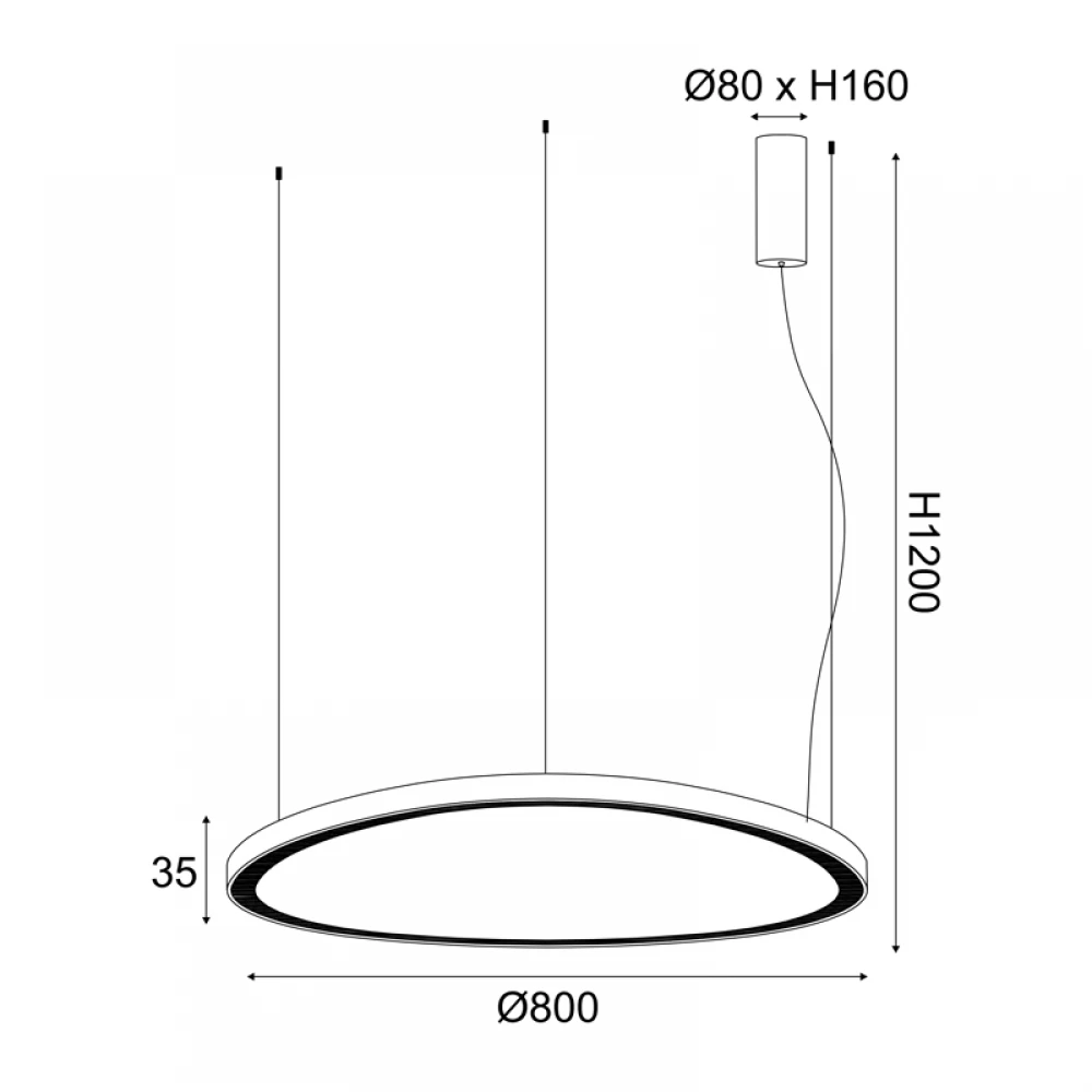 ΚΡΕΜΑΣΤΟ Φ/Σ LED 73W CCT 5800LM HARMONY ΧΡΥΣΟ ΑΛΟΥΜΙΝΙΟ IP20 D80XH120CM ACA