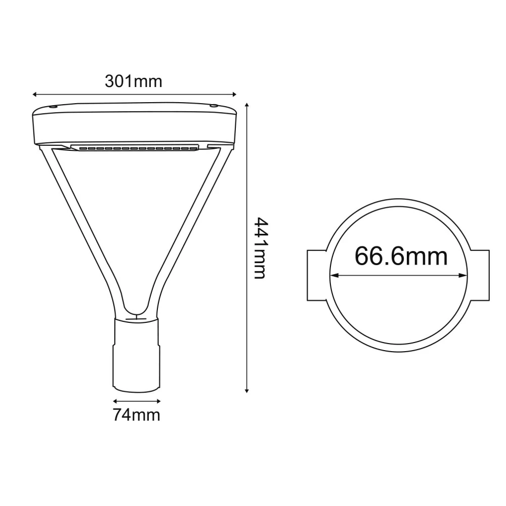 LED URBAN LUMINAIRE POWER ADJUSTABLE CCT 230V IK08 IP66 5YRS GUARANTEE INGE - ACA