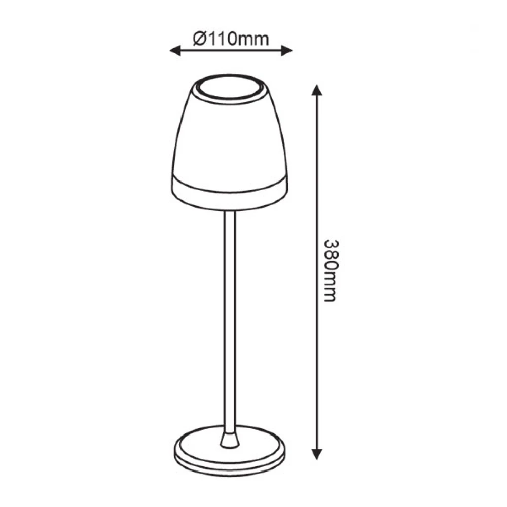 LED Φωτιστικό Πορτατίφ Εξωτερικού Χώρου Με Μπαταρία 2W IP44 ADRIA - ACA
