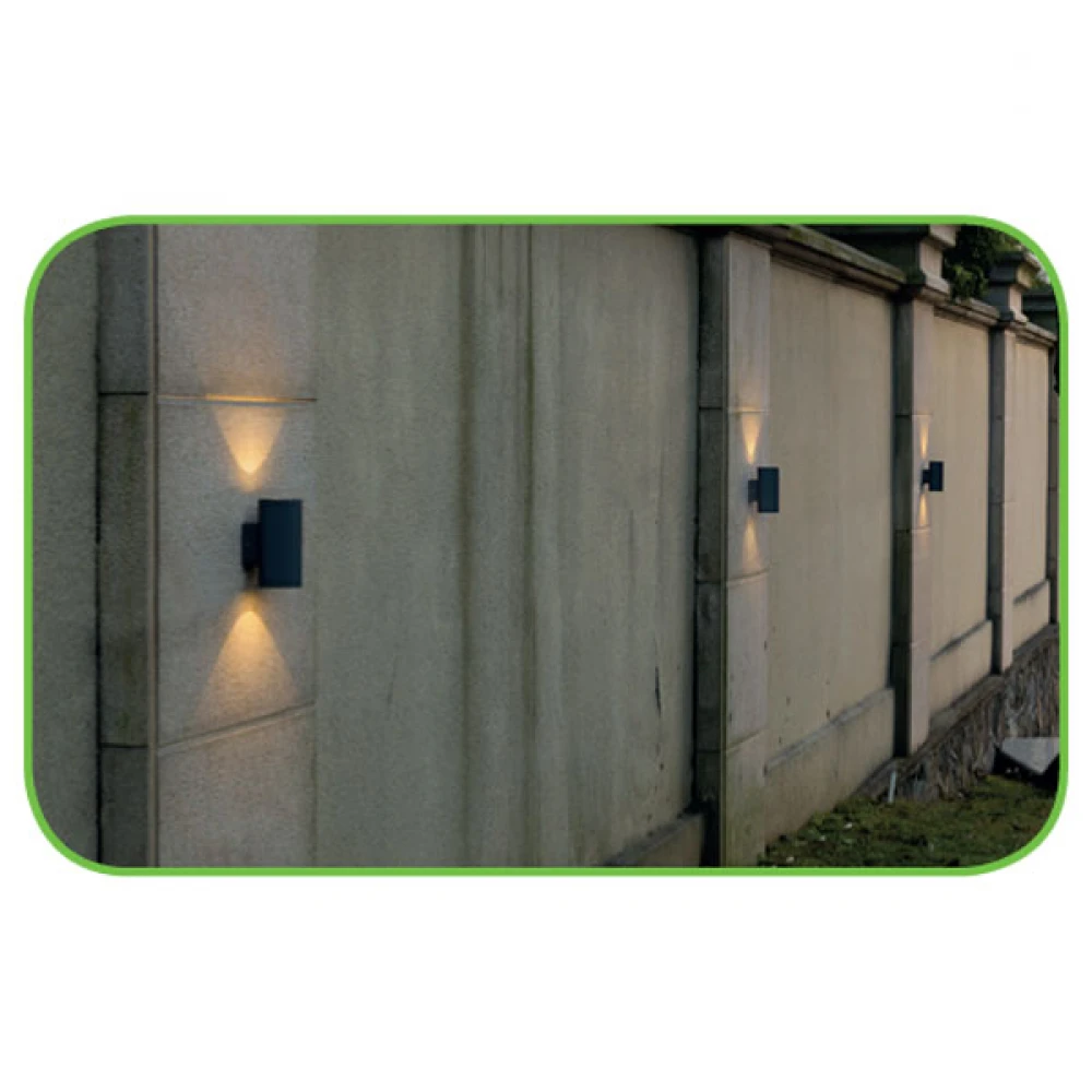 CREE High Light LED Απλίκα Εξωτερικού Χώρου Σε Σκούρο Γκρι Up-Down 6W IP54 ALBI - ACA