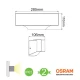 OSRAM LED Απλίκα Εξωτερικού Χώρου Σε Σκούρο Γκρι 13W IP65 ARAS - ACA