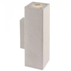 Απλίκα Σποτ Εξωτερικού Χώρου Από Τσιμέντο Σε Λευκό Χρώμα Τετράγωνο Up-Down 2x GU10 IP65 ATTICUS - ACA