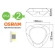 OSRAM LED Απλίκα Εξωτερικού Χώρου Σκούρο Γκρι 7W IP54 BERKA- ACA