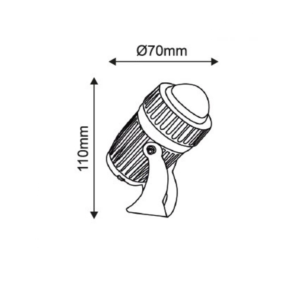 LED Προβολέας Στενής Δέσμης 8° 8W 450LM 3000K IP66 BFOCUS - ACA
