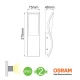 OSRAM LED Απλίκα Εξωτερικού Χώρου Σε Σκούρο Γκρι 7W IP65 CARVO - ACA