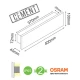 OSRAM LED Απλίκα Εξωτερικού Χώρου Από Τσιμέντο Σε Δύο Χρώματα 40cm 12W IP65 CHARES WALL - ACA