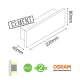 OSRAM LED Απλίκα Εξωτερικού Χώρου Από Τσιμέντο Σε Λευκό Χρώμα 22cm 8W IP65 CHARES WALL - ACA
