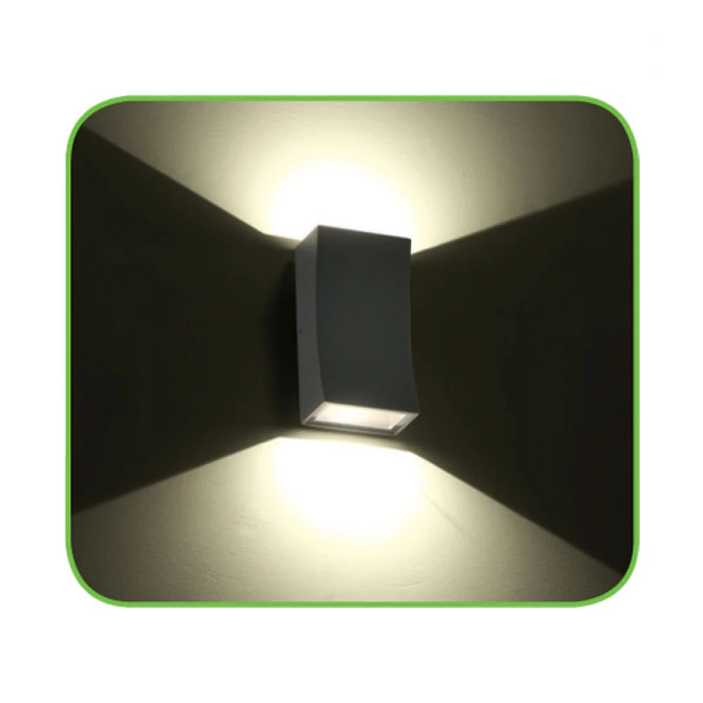 CREE High Light LED Απλίκα Εξωτερικού Χώρου Σε Σκούρο Γκρι Up-Down 6W IP65 FER - ACA