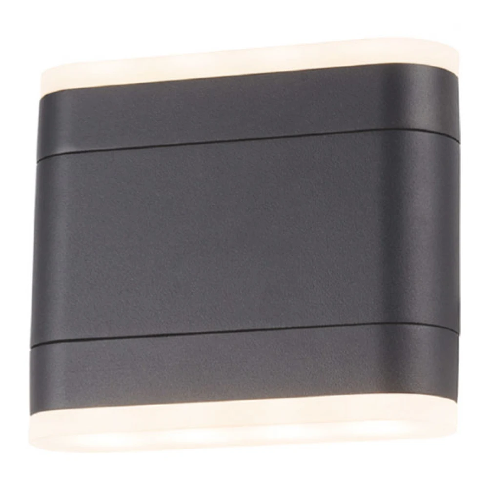 LED Everlight Απλίκα Εξωτερικού Χώρου Αναδιπλούμενη Σε Σκούρο Γκρι 9W IP54 ITRI - ACA
