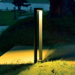 LUMINUS LED Φωτιστικό Εξωτερικού Χώρου Κολωνάκι Σκούρο Γκρι 55cm 9W IP54 LAVAL - ACA