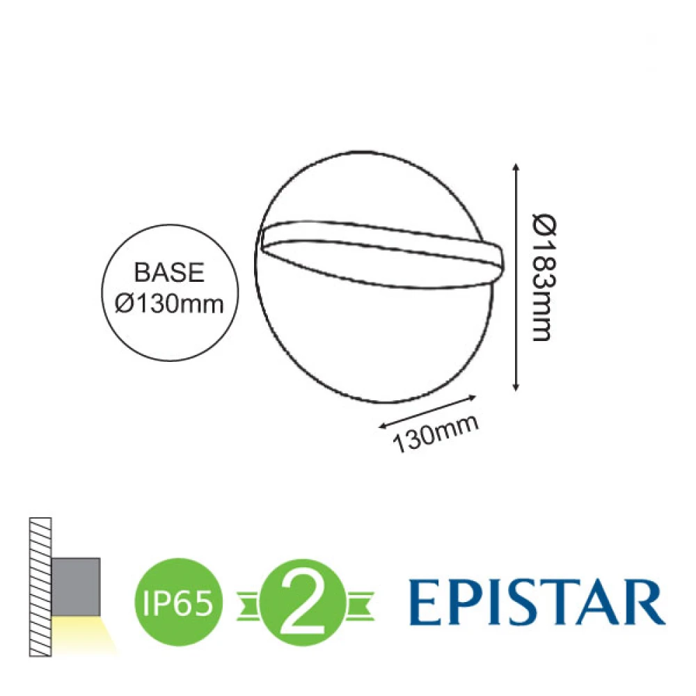 LED Epistar Απλίκα Εξωτερικού Χώρου Περιστρεφόμενη Σε Σκούρο Γκρι 16W IP65 MISA - ACA