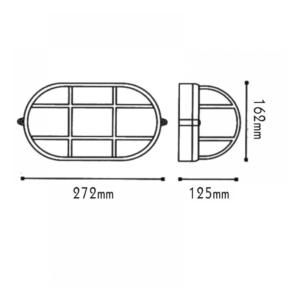 Χελώνα Σκουριά 27,2cm 1xE27 IP54 - ACA