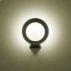 LED Edison Απλίκα Εξωτερικού Χώρου Σε Σκούρο Γκρι 8W IP54 RING - ACA