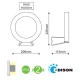 LED Edison Απλίκα Εξωτερικού Χώρου Σε Σκούρο Γκρι 8W IP54 RING - ACA