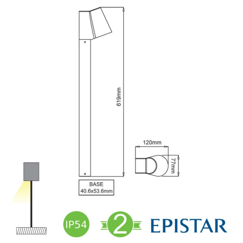 LED EPISTAR Κολωνάκι Εξωτερικού Χώρου Σε Σκούρο Γκρι 61,9cm 6W IP54 SIMORE - ACA - Τύπος LED: COB LM80&nbsp;( EPISTAR )Watt: 6WΤάση: 230V ACLumen: 400 LumenΜοίρες Φωτισμού: 100°Kelvin: 3000K Θερμό λευκόΔιαστάσεις: 120 x 77 x 619 mm&nbsp;&nbsp;